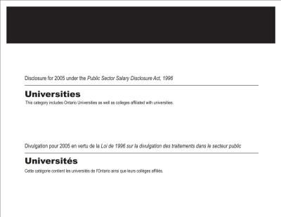 Salary Disclosure Disclosure For Publications Ontario