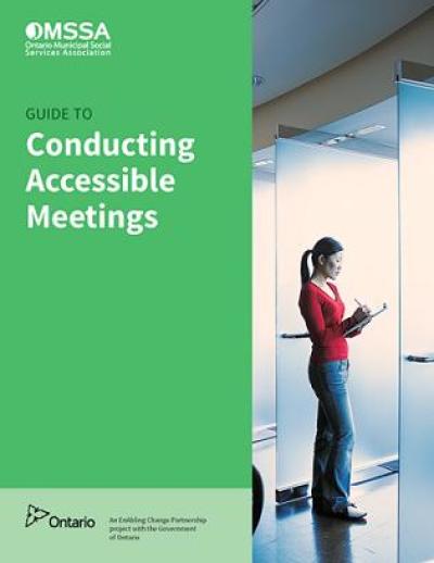 Image de la couverture de la publication intitulée Guide to Conducting Accessible Meetings