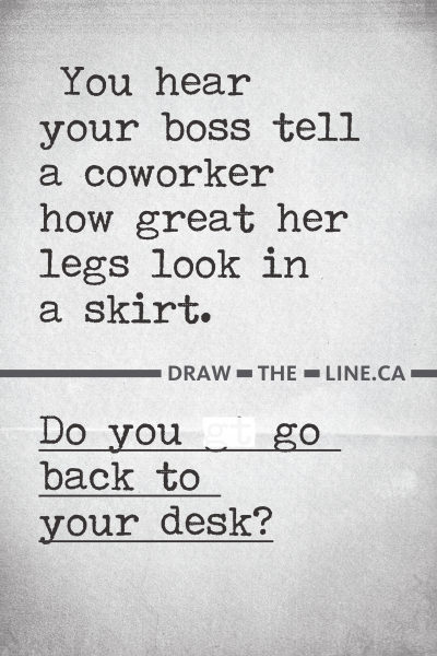 Image of the cover of publication titled  17 - You hear your boss tells a coworker how great her legs look in a skirt