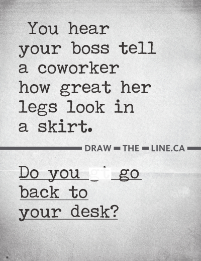 Image of the cover of publication titled  18 - You hear your boss tells a coworker how great her legs look in a skirt