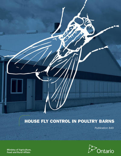 Image de la couverture de la publication intitulée House Fly Control in Poultry Barns