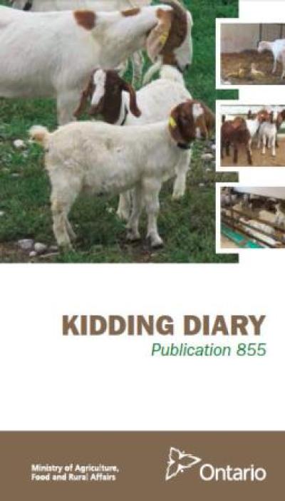 Image of the cover of publication titled  Publication 855: Kidding Diary