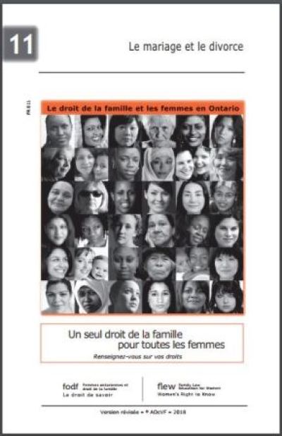 Image of the cover of publication titled  Le mariage et le divorce (FR011)