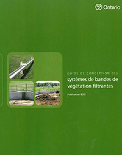 Image of the cover of publication titled  Guide de conception des systèmes de bandes de végétation filtrantes