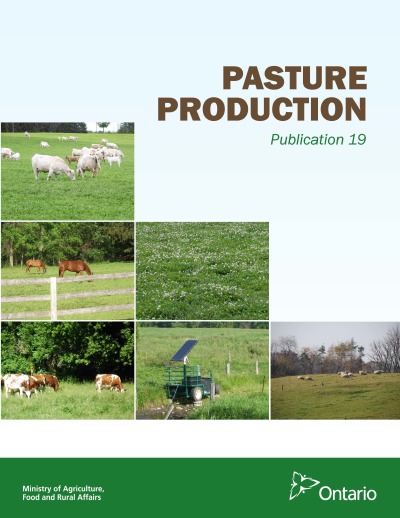 Image of the cover of publication titled  Publication 19 Pasture Production