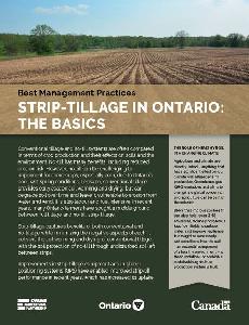 Image of the cover of publication titled Best Management Practices (BMP) – Strip-Tillage in Ontario: The Basics