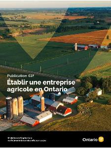 Image de la couverture de la publication intitulée Publication 61: Starting a Farm in Ontario