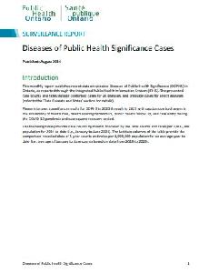 Image of the cover of publication titled    Diseases of Public Health Significance Cases 2024 May