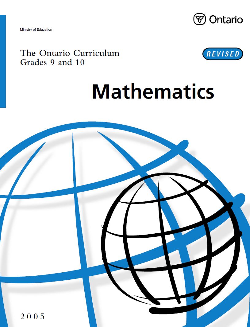Mathematics Ontario Curriculum Grades Publications Ontario