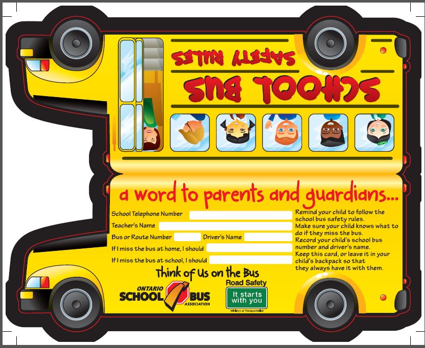 School Bus Safety Rules Publications Ontario