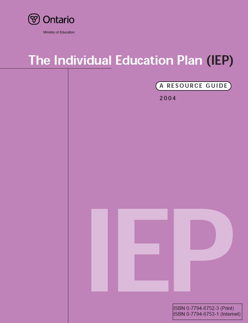 The Individual Education Plan (IEP) – Publications Ontario