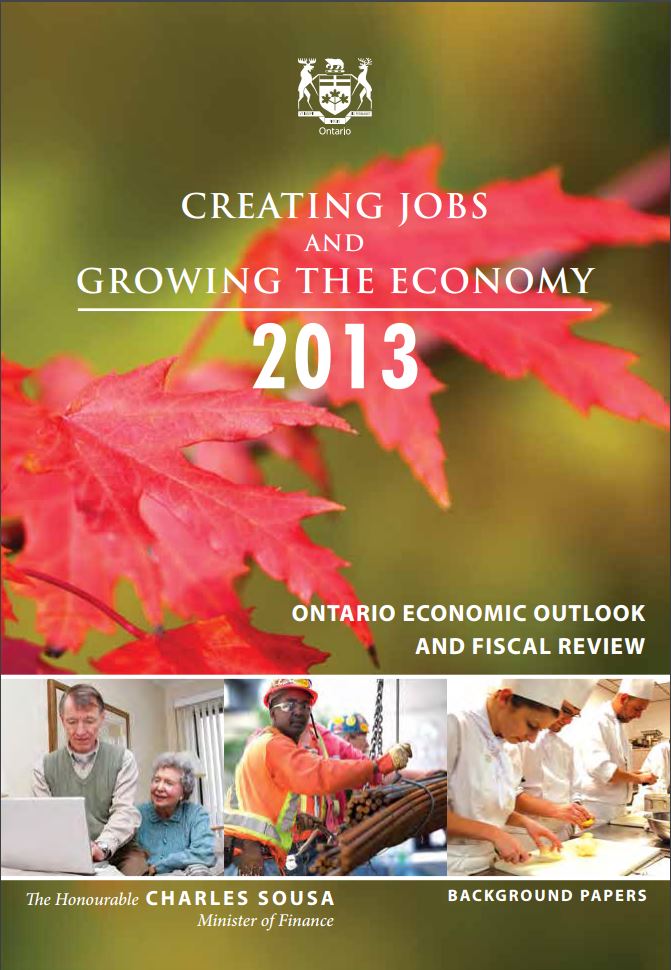 2013 Ontario Economic Outlook and Fiscal – Publications Ontario