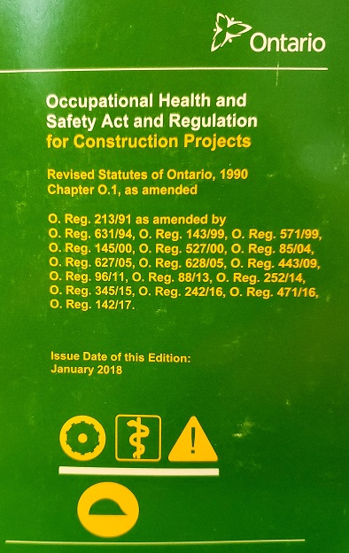 Occupational Health And Safety Act And R Publications Ontario